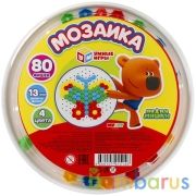 Мозаика пластиковая. МиМиМишки. 80 фишек. 4 цвета. Круглая. Диаметр 185мм. Умные игры в кор.24шт | фото №0