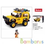 Конструктор пласт. машина с фигуркой, 288дет. в русс. кор. в кор.16шт | фото №0