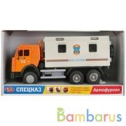 Машина грузовик МЧС свет+звук, открыв. двери 9119A в русс. кор.. 23*8см в кор.2*12шт | фото №0