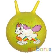 Мяч-прыгун Пони 55 см, массажн., с рожками, в ассорт. в пак. в кор.60шт | фото №0