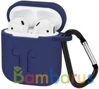 Чехол силиконовый для наушников Apple AirPods (Синий) | фото №0