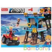 Конструктор пласт. спасательная вышка с фигурками и аксесс., 119дет. в русс. кор. в кор.60шт | фото №0