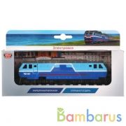 Машина металл Локомотив 15см, открыв. дверь, инерц. в русс. кор. Технопарк в кор.2*24шт | фото №0