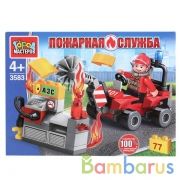 Конструктор "пожар на заправке", 77дет. в кор. ТМ "Город мастеров" в кор.80шт | фото №0