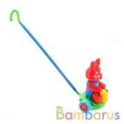 КАТАЛКА "КРОЛИК  С БАРАБАНОМ" в кор.28шт | фото №0