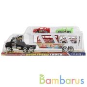 Автовоз инерц. с 4-мя машинками, в ассорт. в пласт. 33,5*6,5*12см в кор.2*72шт | фото №0