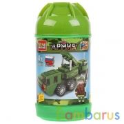 Конструктор "Город мастеров" армия: зрк, 127дет. в банке (русс. уп.) в кор.2*72шт | фото №0