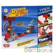 ТРЕК-МИНИ "ТЕХНОПАРК" С КАТАПУЛЬТОЙ, С МЕТАЛЛ. МАШИНКОЙ 7,5СМ В РУСС. КОР. в кор.24шт | фото №0