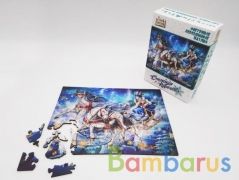 СТРАНА СКАЗОК ФИГУРНЫЙ ДЕРЕВЯННЫЙ ПАЗЛ  "СНЕЖНАЯ КОРОЛЕВА" в кор.48шт | фото №0