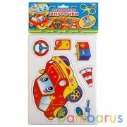 НАСТОЛЬНАЯ ИГРА-ШНУРОВКА "УМКА" МАШИНКИ В ПАК. в кор.60шт | фото №0