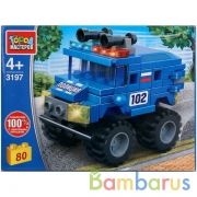 Конструктор ПОЛИЦЕЙСКИЙ ДЖИП, 80 дет. Город мастеров в кор.80шт | фото №0