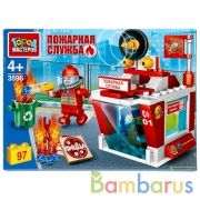 Конструктор "пожарная станция", 97дет. в кор. ТМ "Город мастеров" в кор.2*40шт | фото №0