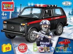 "LADA" конструктор "лада 4х4:спецназ" с фигуркой, 59дет. в кор. ТМ "Город мастеров" в кор.80шт | фото №0