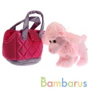 Мягкая игрушка собака 15см в сумочке, в пак. (русс. уп.) "Мой питомец" в кор.24шт | фото №0