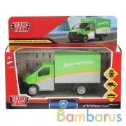 Машина металл "газель next грузовичков" 14см,откр.двери, инерц.,зеленый в кор. Технопарк в кор2*32шт | фото №0