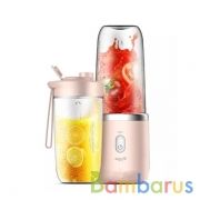 Беспроводная соковыжималка-блендер Xiaomi Deerma Fruit Cup 400ml Pink (DEM-NU05) РСТ | фото №0