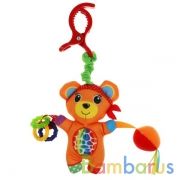 Текстильная игрушка погремушка мишка с мячиком на блистере Умка в кор.250шт | фото №0