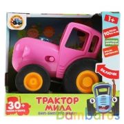 Каталка ТРАКТОР Мила Синий трактор 30 песен,фраз.свет.кор.бат. Умка в кор.72шт | фото №0
