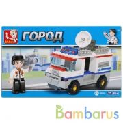 КОНСТРУКТОР ПЛАСТ. МАШИНА С ФИГУРКОЙ, 112ДЕТ. В РУСС. КОР. в кор.72шт | фото №0