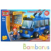 Конструктор "Город мастеров" троллейбусное депо, с фигуркой, 115дет. в русс. кор. в кор.2*18шт | фото №0