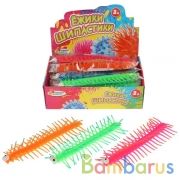 Игрушка ёжик "червяк", 6 цветов в пак. в дисплее ТМ "ИГРАЕМ ВМЕСТЕ" уп-24шт в кор.12уп | фото №0