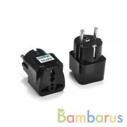 Универсальный переходник на европейскую вилку (A+) Black | фото №0