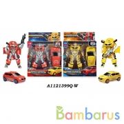 Робот-машина с аксесс., цвет в ассорт. в кор. в кор.2*18шт | фото №0