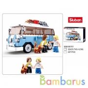 Конструктор пласт. машинка с фигурками, 227дет. в русс. кор. в кор.32шт | фото №0