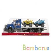 Трейлер инерц. с машинками, в ассорт. в пласт. в кор.2*48шт | фото №0