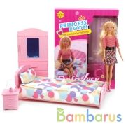 Кукла гнущаяся, с мебелью и аксесс. (светильник со светом), в ассорт. в кор. в кор.12шт | фото №0