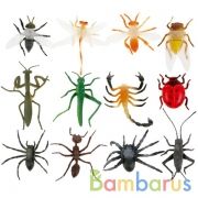 НАБОР ИЗ 12-И НАСЕКОМЫХ "ИГРАЕМ ВМЕСТЕ" В АССОРТ. 5СМ В ПАК. С РУСС. ХЕДЕРОМ в кор.6*36наб | фото №0