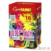 СуперСалют СС7345 Батарея салютов Цветик семицветик (1,0"х16) Фейерверк | фото №0