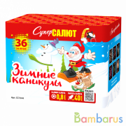 СуперСалют СС7244 Батарея салютов Зимние каникулы (0,8"х36) Фейерверк | фото №0