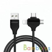 Дата-кабель Joyroom S-L317 Xu series three-in-one data cable (Черный) | фото №0