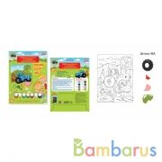 Набор д/дет тв-ва Синий ТРАКТОР холст на карт. для росп. по ном. с дек.17*23 MultiArt в кор.50шт | фото №0