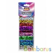 НАПОЛНЕНИЕ ДЛЯ СЛАЙМА ГЛИТТЕРЫ "ГОЛОГРАФИЧЕСКИЕ БЛЕСТКИ КРУПНЫЕ "  ТМ "SLIMER" 10ШТ МИКС в кор.20наб | фото №0