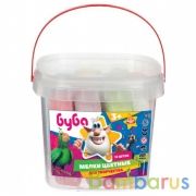 Мелки цветные асфальтовые для творчества, БУБА 12 шт (6 цв), в ведре МУЛЬТИ АРТ в кор.24шт | фото №0