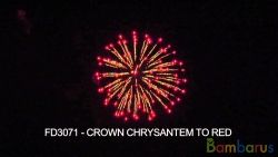 FD3071 (Шар 3") CROWN CHRYS TO RED 3" | фото №0