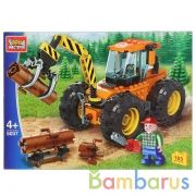 КОНСТРУКТОР "ГОРОД МАСТЕРОВ" ТРАКТОР-ЛЕСОРУБ, 183 дет. В РУСС. КОР. в кор.36шт | фото №0