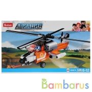 КОНСТРУКТОР ПЛАСТ. ВЕРТОЛЕТ С ФИГУРКОЙ, 129ДЕТ. В РУСС. КОР. в кор.72шт | фото №0