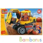 Конструктор "Город мастеров" экскаватор, с фигурками, 178дет. в русс. кор. в кор.2*18шт | фото №0