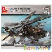 Конструктор пласт. вертолет с фигуркой, 293дет. в русс. кор. 33*28*6см в кор.16шт | фото №0