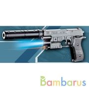 Пистолет с лазер. прицелом, с фонариком в пак. в кор.2*72шт | фото №0