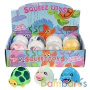 Игрушка пластизоль в чехле антистресс, вода+блестки, в шаре 7см в дисплее уп-12шт в кор.12уп | фото №0