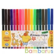 Фломастеры Оранжевая корова 18цв, круглые в пак. Умка в кор.6*12шт | фото №0