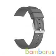 Сменный браслет 20мм (Amazfit GTR 42mm, Bip, Haylou LS01, LS02) ребристый (Серый) | фото №0