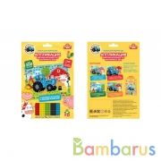 Набор д/детского тв-ва Синий ТРАКТОР аппликация мягкая мозаика (17х23 см) MultiArt в кор.30шт | фото №0