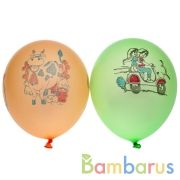 ШАРИК НАДУВНОЙ 12" НЕОН С РИС. АССОРТИ УП-100ШТ | фото №0