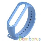Сменный браслет Xiaomi Mi Band 5 однотонный (Голубой) | фото №0