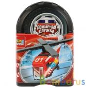 Конструктор "Город мастеров" пожарный вертолет, 37дет. в банке (русс. уп.) в кор.72шт | фото №0